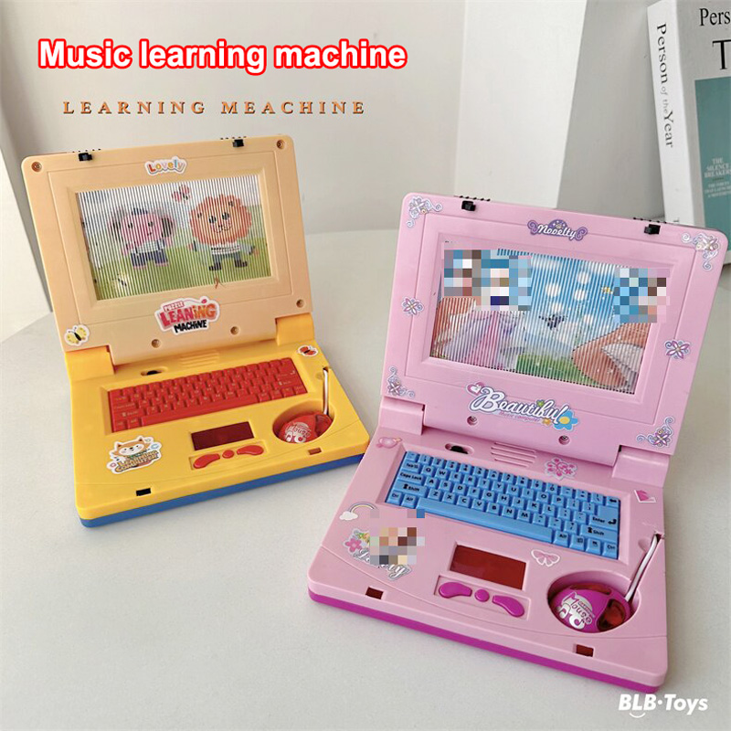 Kids Education Laptop - 시뮬레이션 노트북 장난감 라이트 뮤직 만화