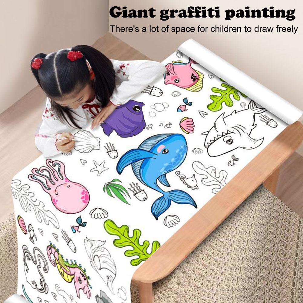 Kids Education Laptop - 어린이 드로잉 롤 스티커 컬러 필링