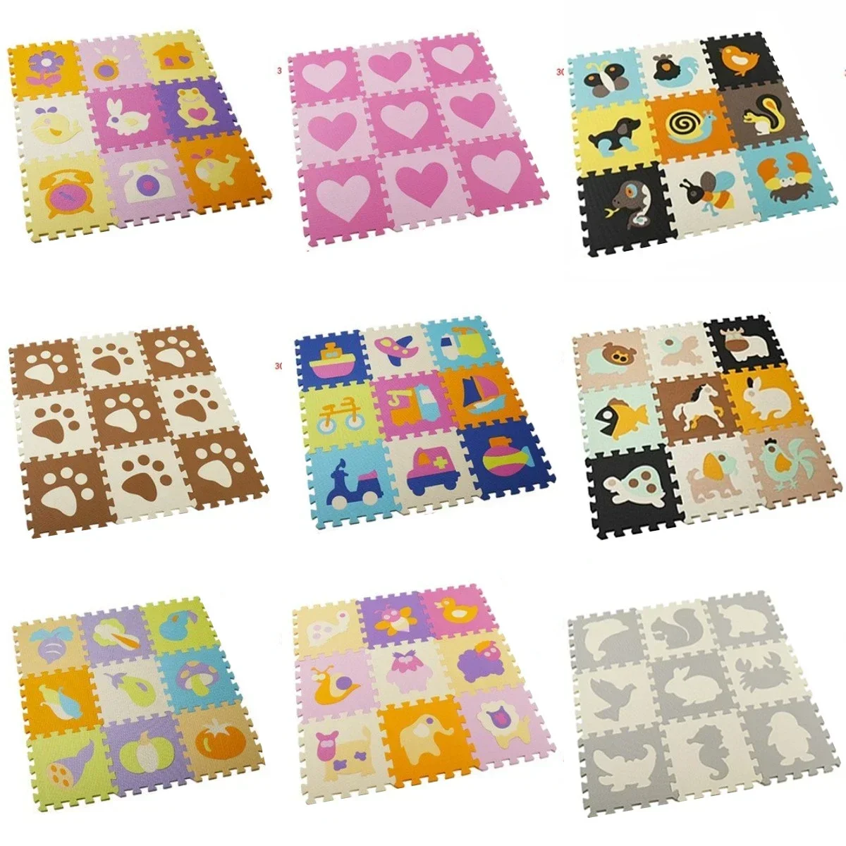 Kids Educational Mat - 30*30*1cm 9Pcs 어린이를위한 바닥 매트 퍼즐