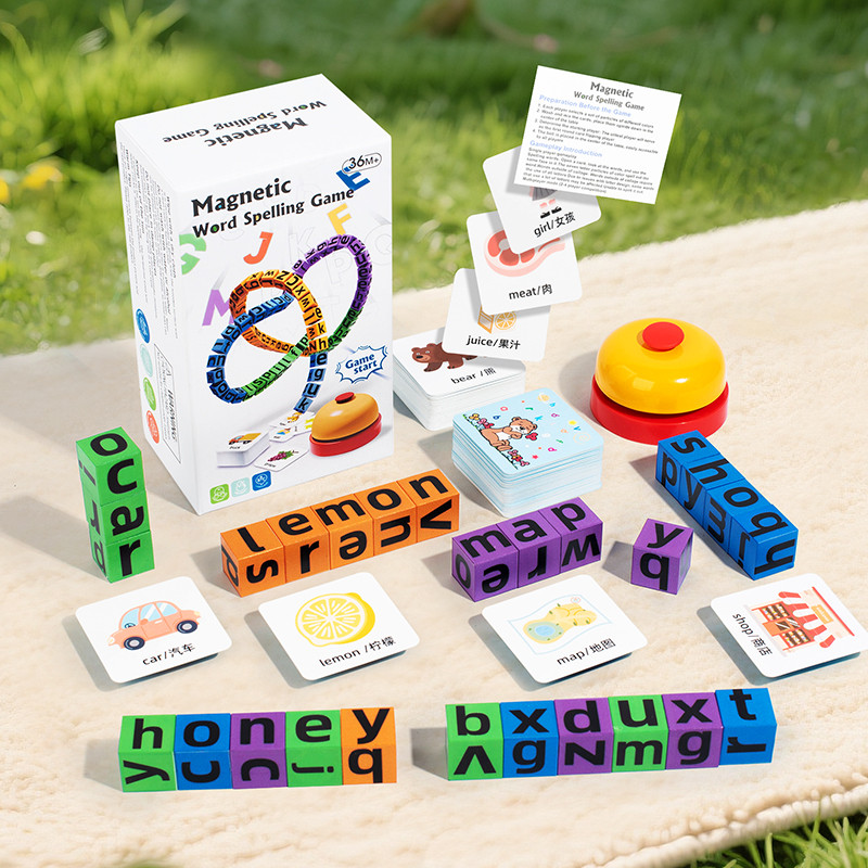 Kids Educational Game 3 - 4인용 어린이 자석 단어 큐브 키즈