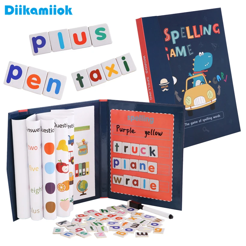 1pc 자기 자석 알파벳 철자 단어 퍼즐 게임 어린이를 - Kids Educational Games Learn English 리뷰 및 가격