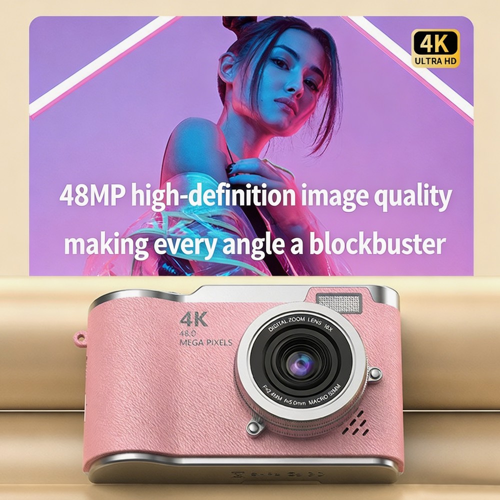 휴대용 4K CCD 디지털 카메라 HD 48MP 플립  - Kids Education News 리뷰 및 가격
