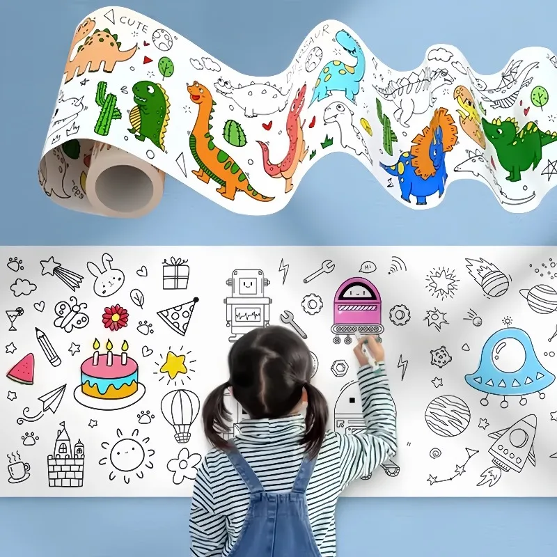 어린이 색칠 종이 롤 스티커 DIY 벽 바닥 그림 색상 - Kids Education Laptop 리뷰 및 가격