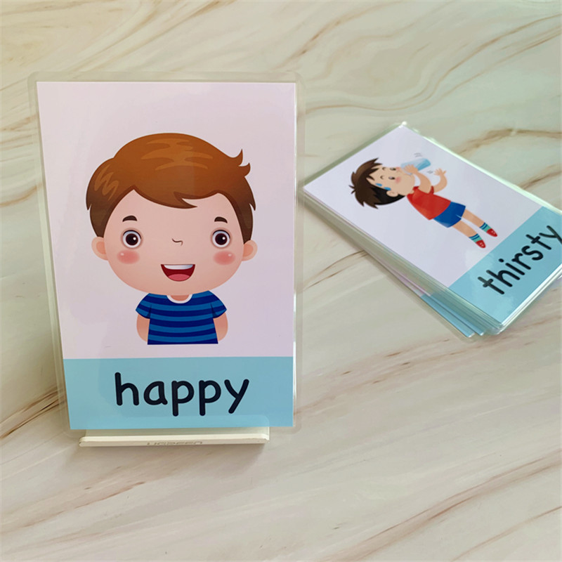 몬테소리 아기 영어 학습 카드, 만화 감정 플래시 카드 - Kids Educational Games Learn English 리뷰 및 가격