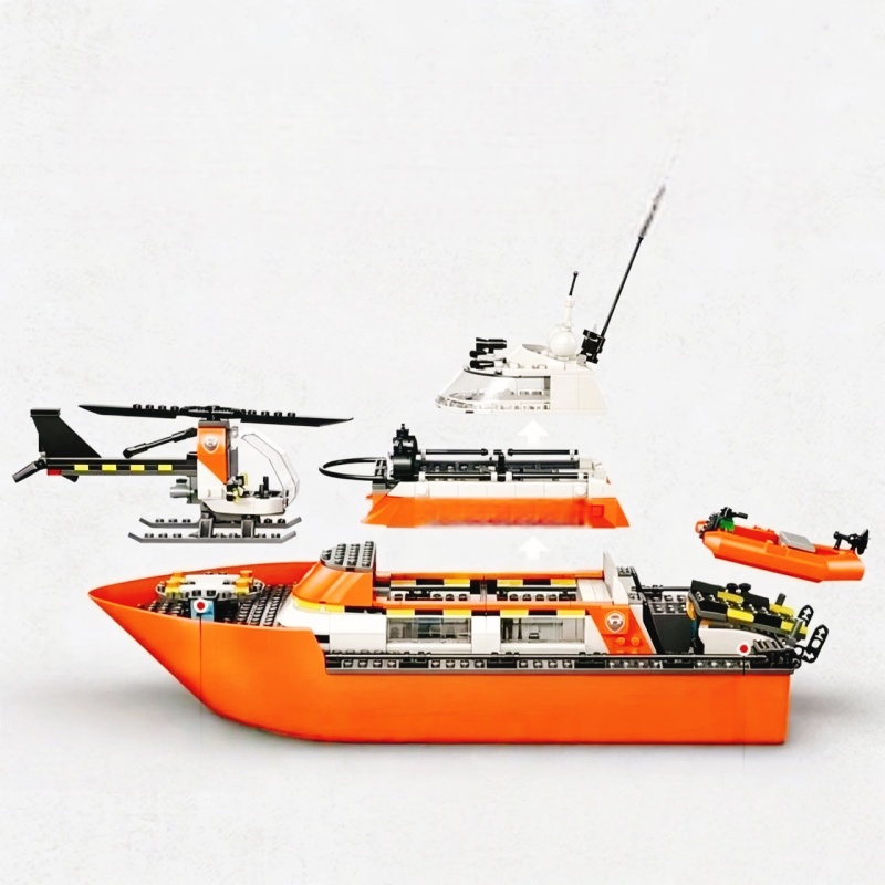 742PCS 구조 보트 헬리콥터 DIY 조립식 브릭 모 - Lego Set City 리뷰 및 가격