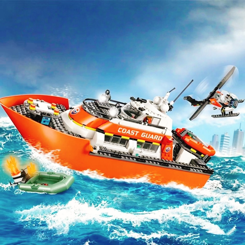 742PCS 구조 보트 헬리콥터 DIY 조립식 브릭 모 - Lego Set City 리뷰 및 가격