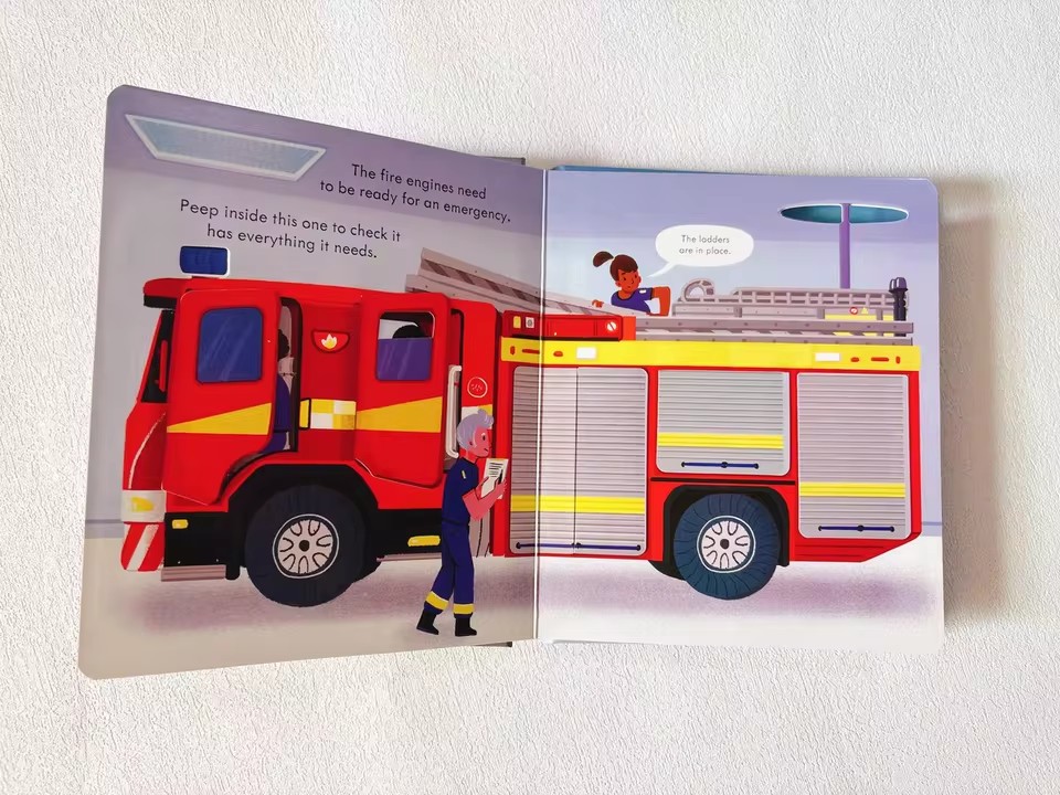 Usborne Peep Inside How A Fire - Kids Education Books 리뷰 및 가격