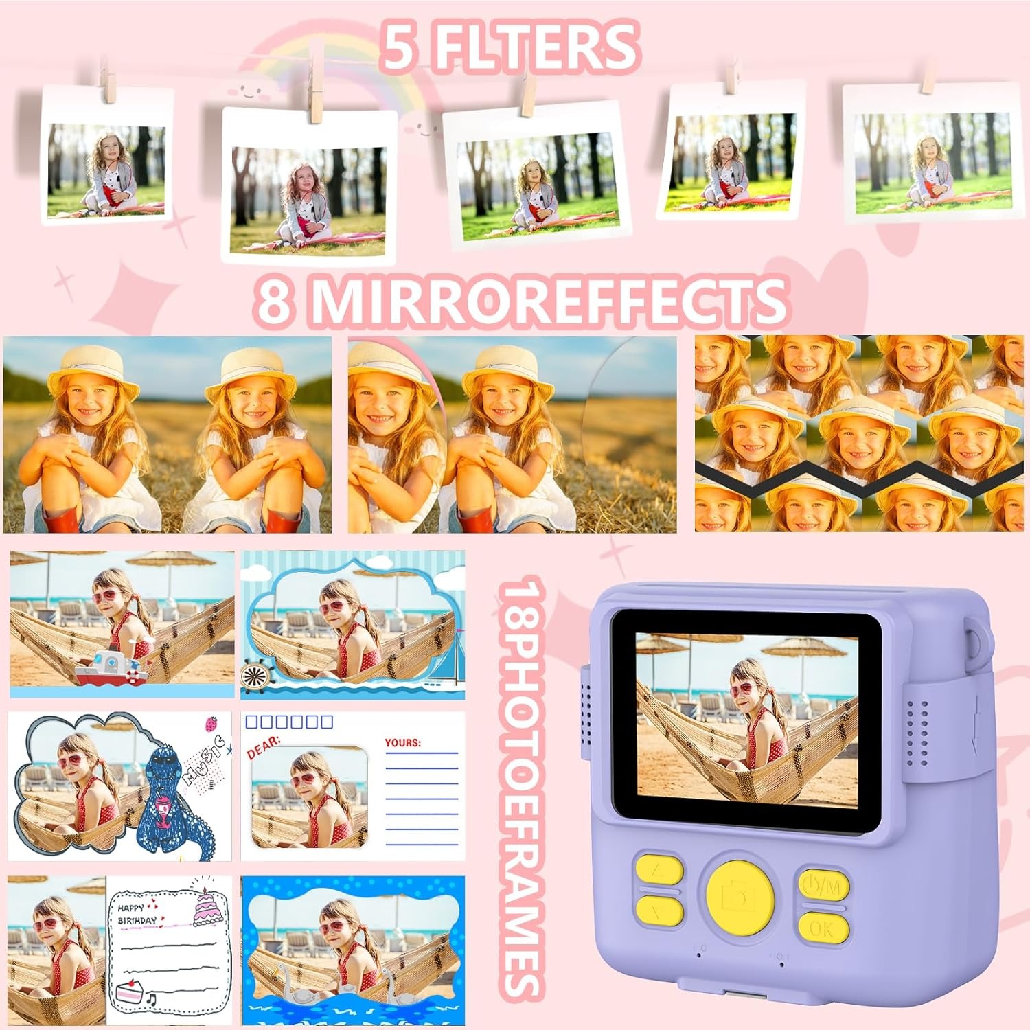 어린이용 즉석 프린트 카메라, 크리스마스 생일 선물,  - Kids Education News 리뷰 및 가격