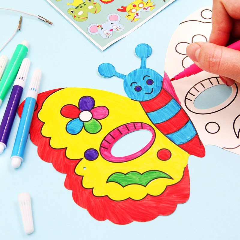 8Pcs 만화 동물 그림 마스크 Diy 색상 유치원 낙 - Kids Education Laptop 리뷰 및 가격