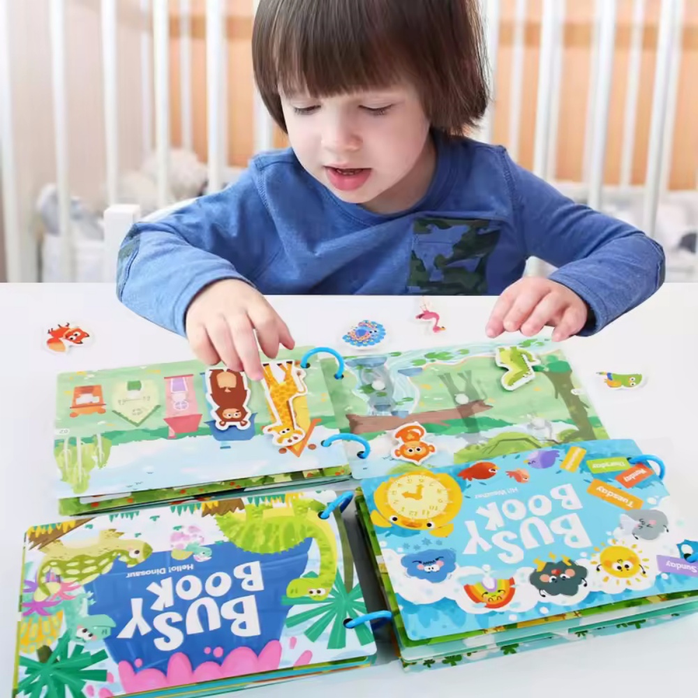 어린이를 위한 바쁜 책 스티커 조용한 책 몬테소리 조기 - Kids Educational Games Learn English 리뷰 및 가격