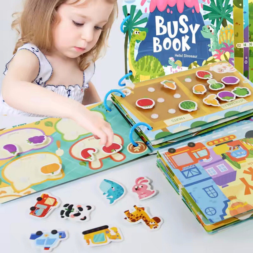 어린이를 위한 바쁜 책 스티커 조용한 책 몬테소리 조기 - Kids Educational Games Learn English 리뷰 및 가격
