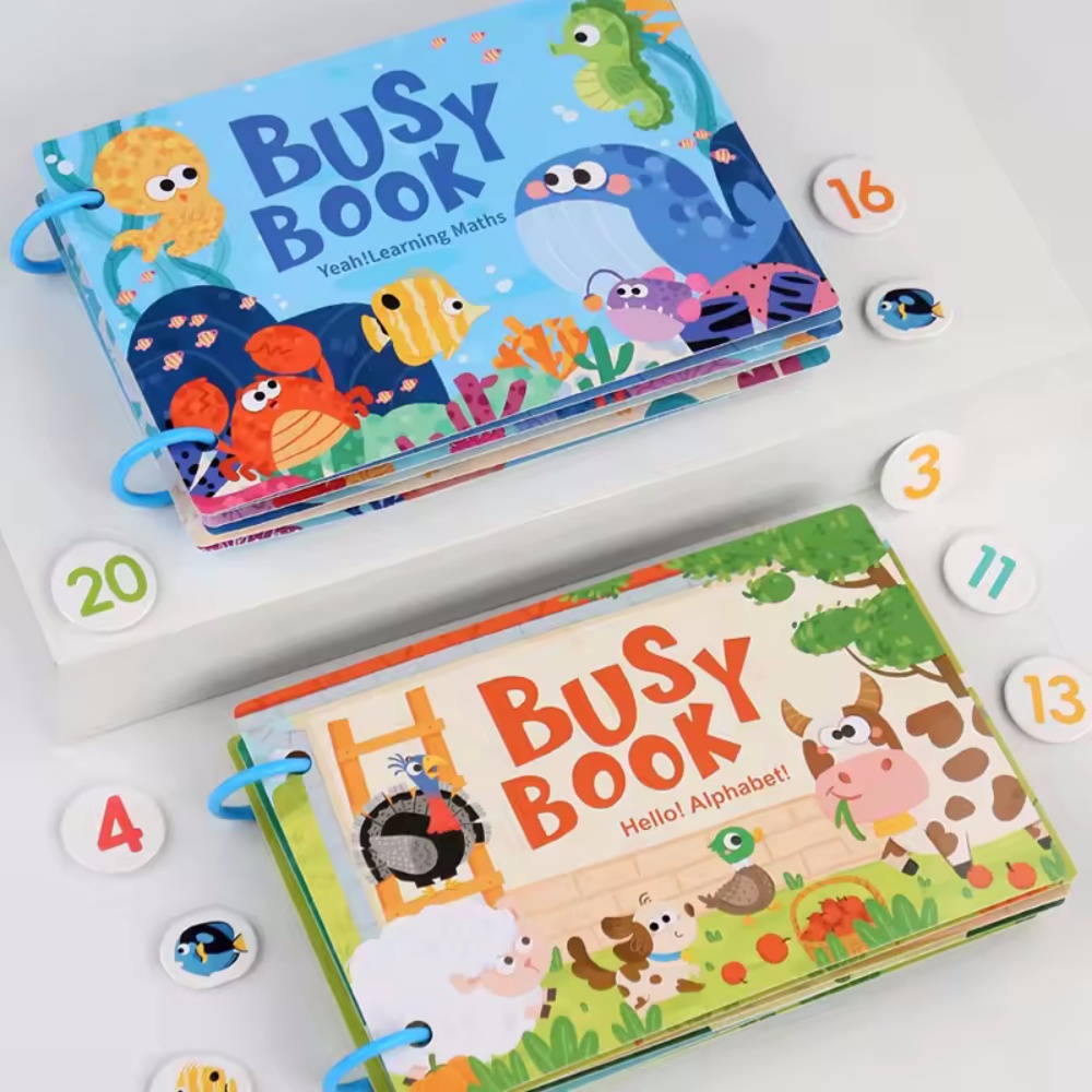 어린이를 위한 바쁜 책 스티커 조용한 책 몬테소리 조기 - Kids Educational Games Learn English 리뷰 및 가격