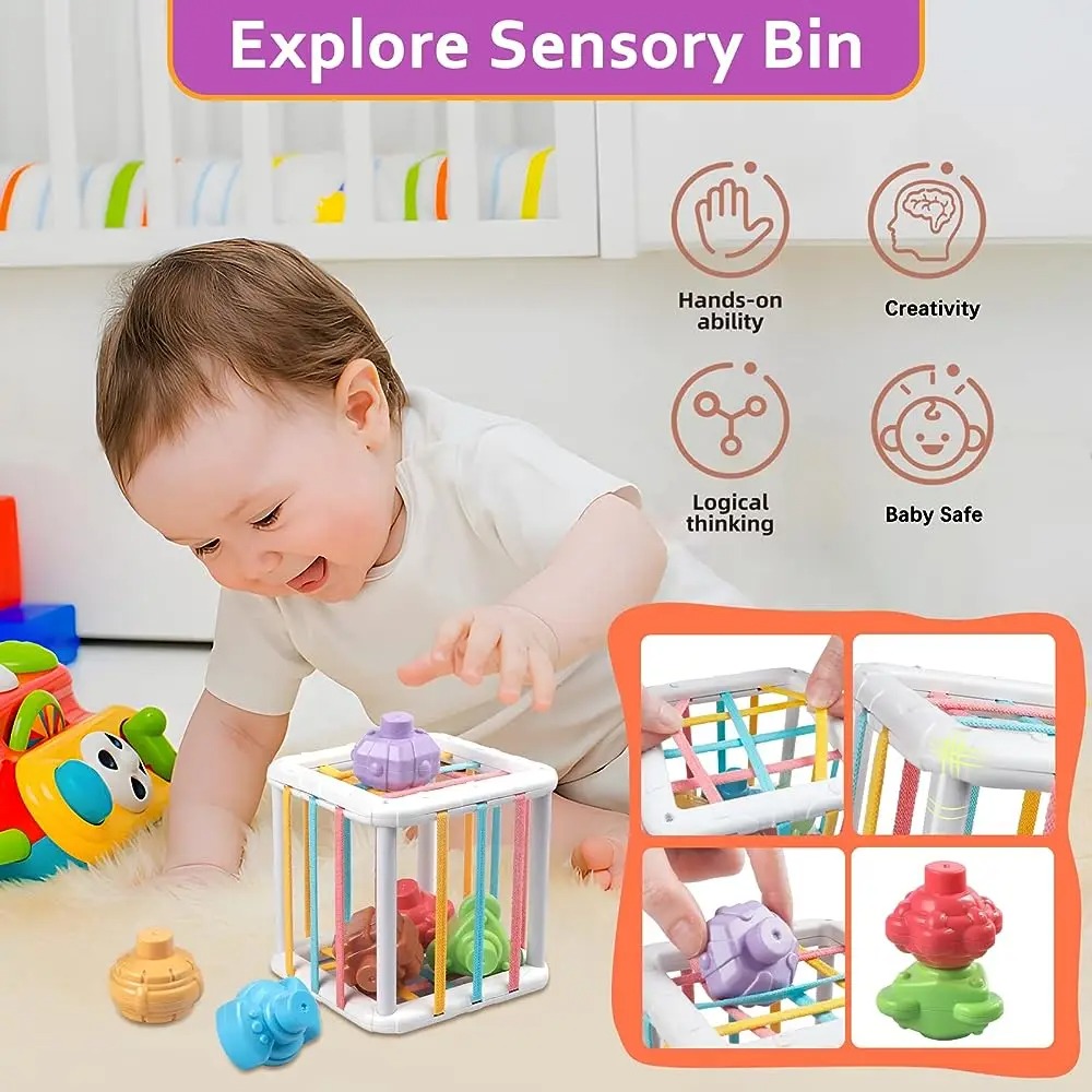 무지개 색깔 몬테소리 모양 분류 큐브 아기 유아 블록  - Kids Educational Device 리뷰 및 가격