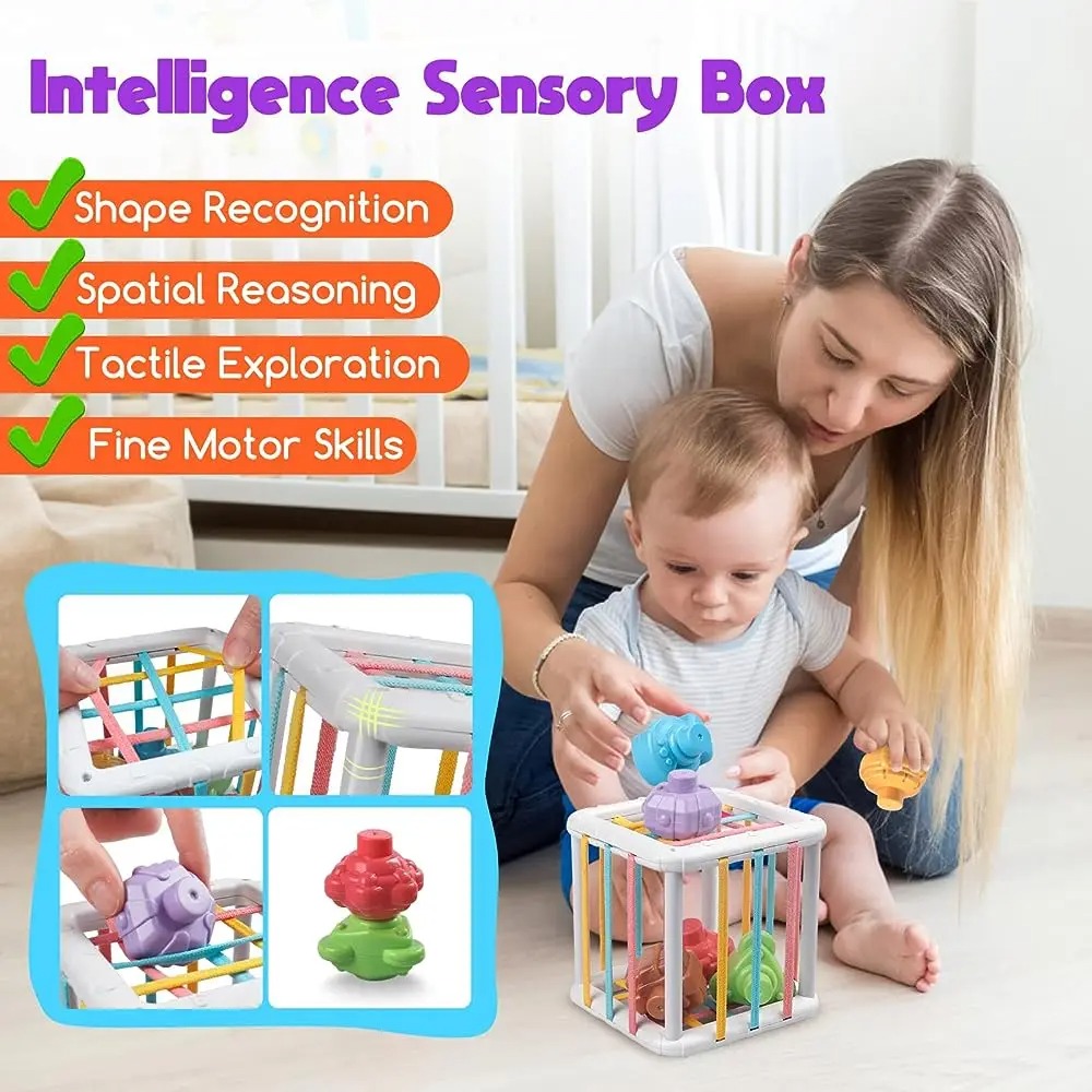 무지개 색깔 몬테소리 모양 분류 큐브 아기 유아 블록  - Kids Educational Device 리뷰 및 가격