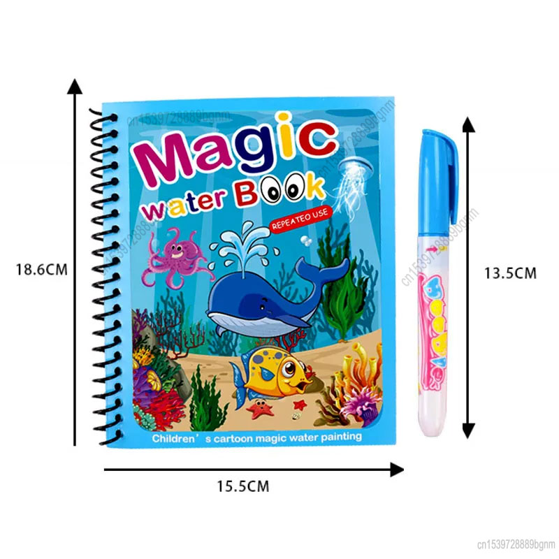 만화 매직 워터 페인팅 색칠하기 책 펜 세트 어린이 키 - Kids Education Books 리뷰 및 가격