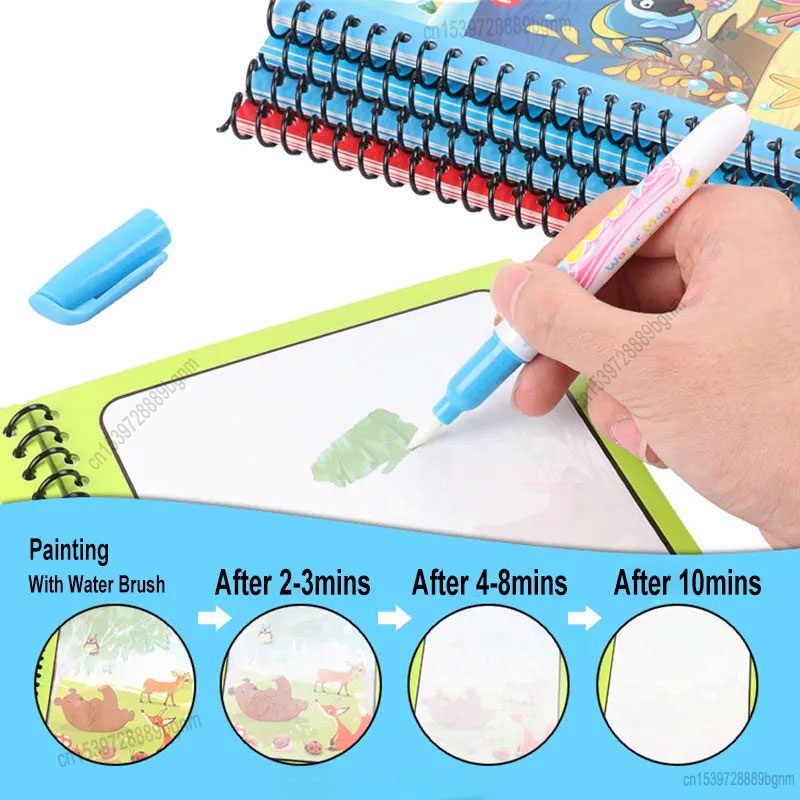 만화 매직 워터 페인팅 색칠하기 책 펜 세트 어린이 키 - Kids Education Books 리뷰 및 가격