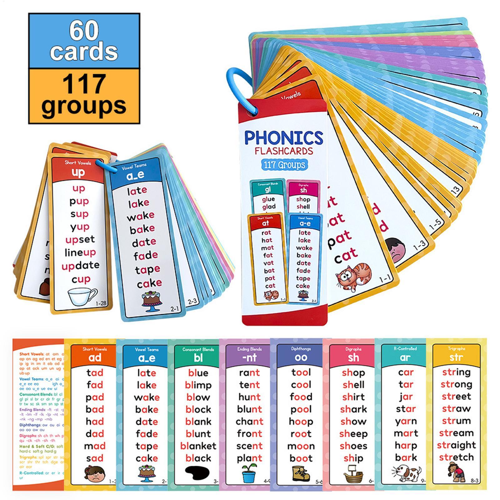 파닉스 플래시 카드 유아용 어린이 학습용 시각 단어 조 - Kids Education Sites 리뷰 및 가격