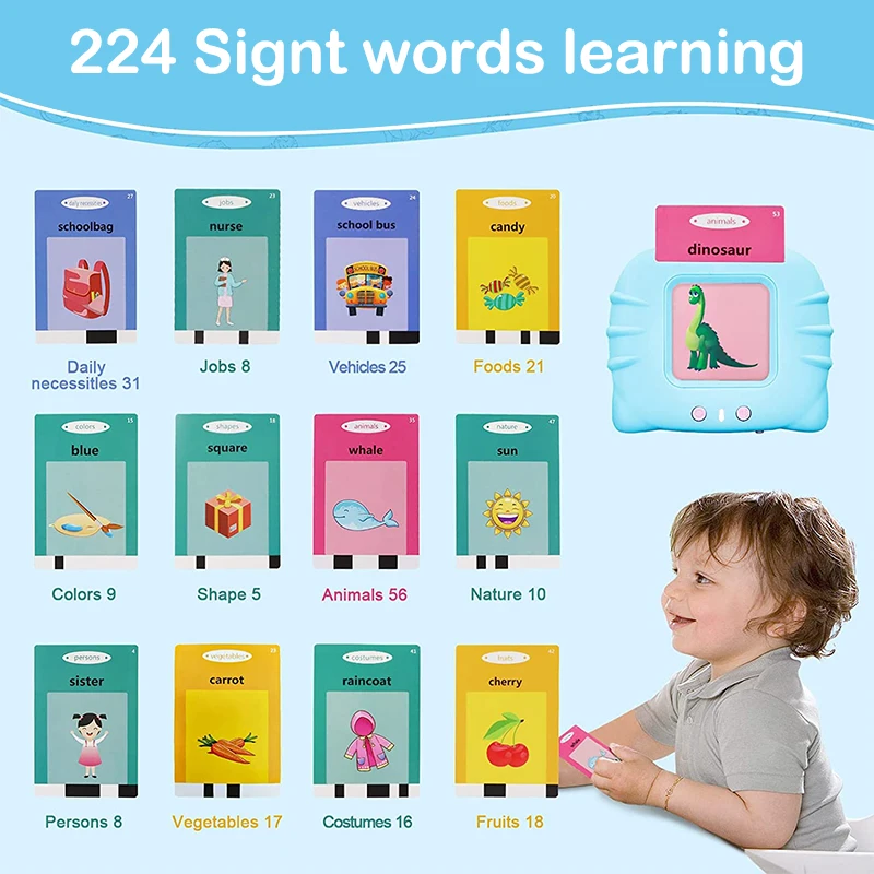 어린이 교육용 장난감 영어 전자책 말하는 플래시 카드  - Kids Education Words 리뷰 및 가격