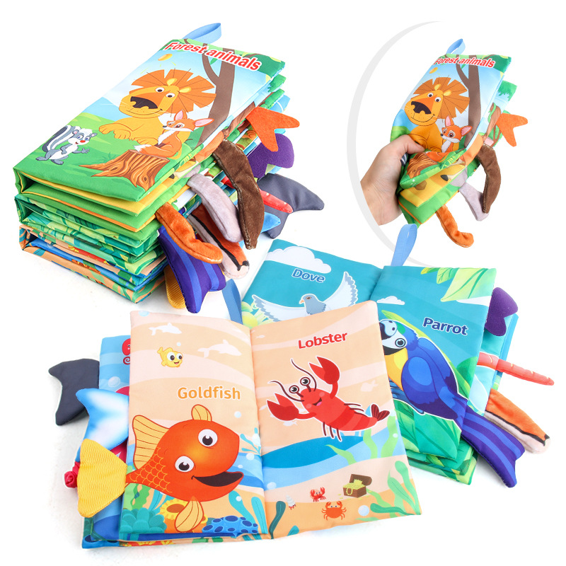 새로운 아기 헝겊 책 시각 및 청각 훈련 조기 교육 장 - Kids Early Education Books 리뷰 및 가격