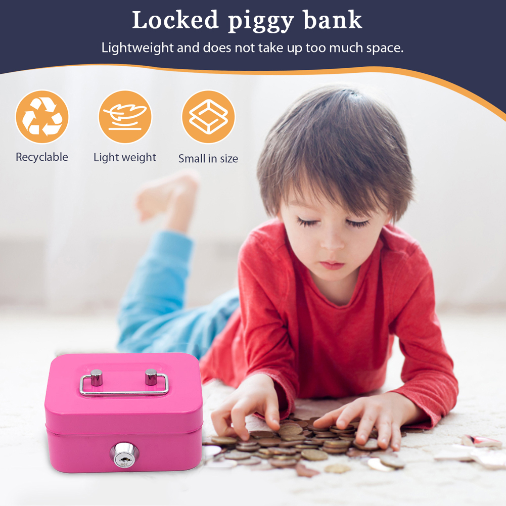 금속 돈 모으는 상자, 열쇠 잠금 장치가 있는 동전 보 - Kids Education Money 리뷰 및 가격