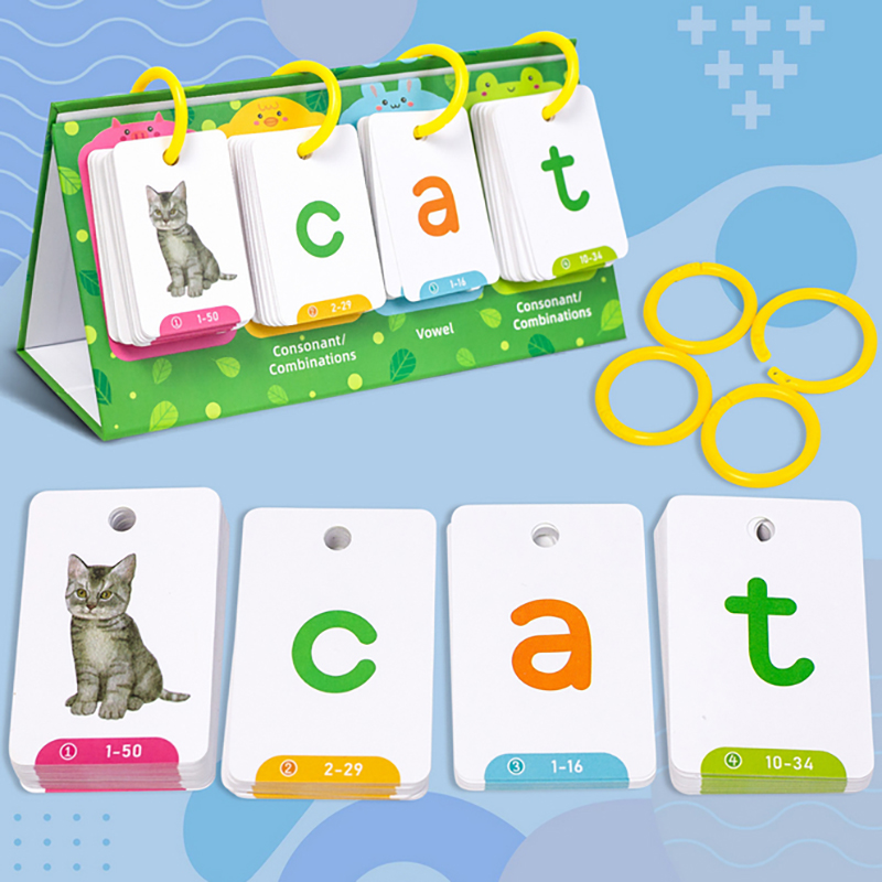 어린이 CVC 단어 플래시카드 파닉스 플립 차트 - 단 - Kids Education Words 리뷰 및 가격