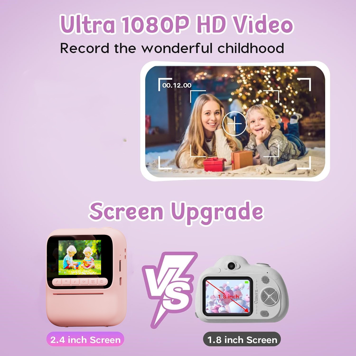 어린이 인스턴트 컬러 인쇄 카메라 1080P 다채로운  - Kids Educational Game 3 리뷰 및 가격