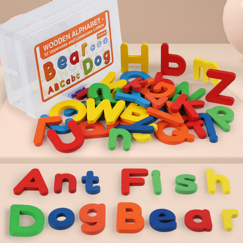 어린이 몬테소리 나무 영어 글자 세트, 대문자 소문자, - Kids Educational Games Learn English 리뷰 및 가격