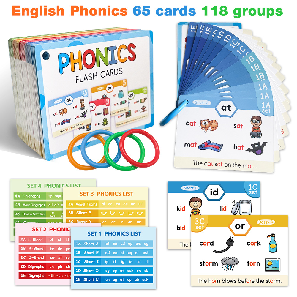 어린이 파닉스 학습 카드 교육용 장난감 ESL 교재 영 - Kids Education Words 리뷰 및 가격